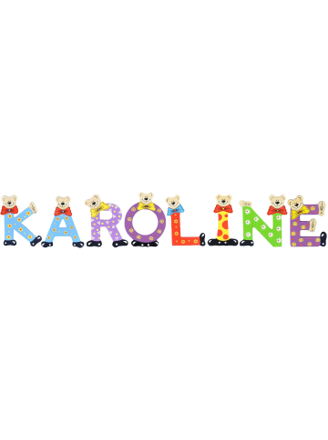 Playshoes Deko-Buchstaben "KAROLINE" in bunt