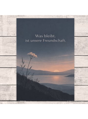 Trauerspruchkarte Wildblume poetisch Design mit... in Weiß