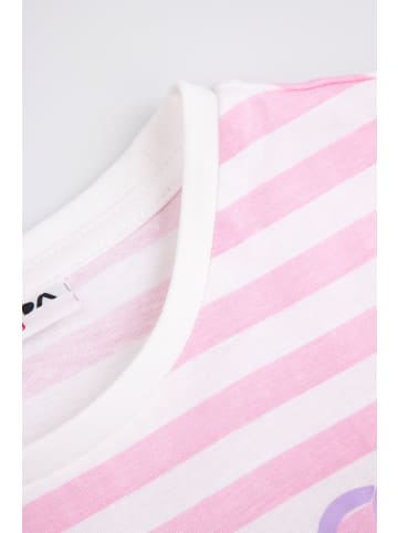 MOKIDA Baumwoll-T-Shirt mit kurzen Ärmeln in gedämpftes Rosa