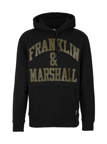 Franklin & Marshall Hoodie Maxi Print  in schwarz