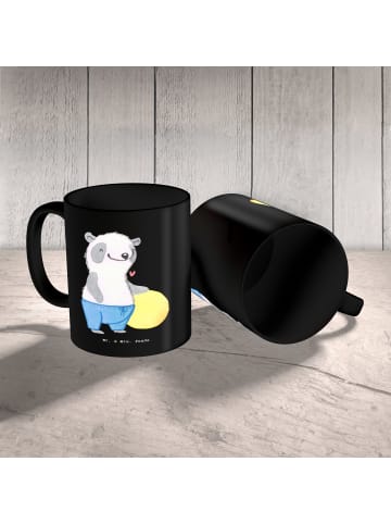 Mr. & Mrs. Panda Tasse Ergotherapeutin Superheldin mit Spruch in Schwarz
