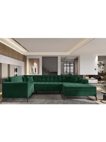 MF Design Monton Recamiere Rechts in Grün -  (L) 180 x (B) 340 x (H) 93 cm