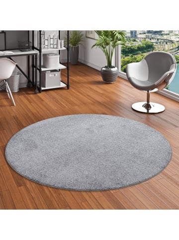 Snapstyle Hochflor-Teppich Mona Rund in grau