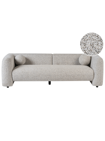 Beliani 3-Sitzer Sofa LEIREN in Beige - (W) 224 x (H) 66 x (L) 87 cm