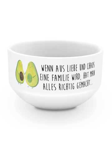 Mr. & Mrs. Panda schale Avocado Pärchen mit Spruch in Weiß