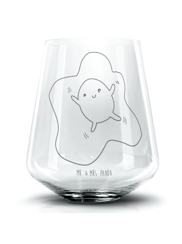 Mr. & Mrs. Panda Blümchentail Glas Spiegelei Ei ohne Spruch in Transparent