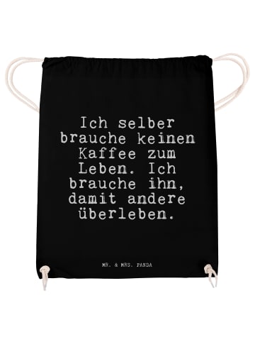 Mr. & Mrs. Panda Beutel Ich selber brauche keinen... mit Spruch in Schwarz