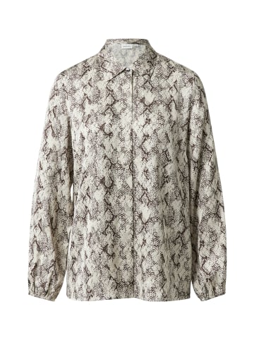 comma Bluse in ecru schoko - 0001