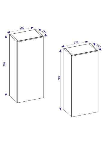 VCM  Badmöbel Hochschrank Badschrank Lendas in Honig-Eiche / Weiß