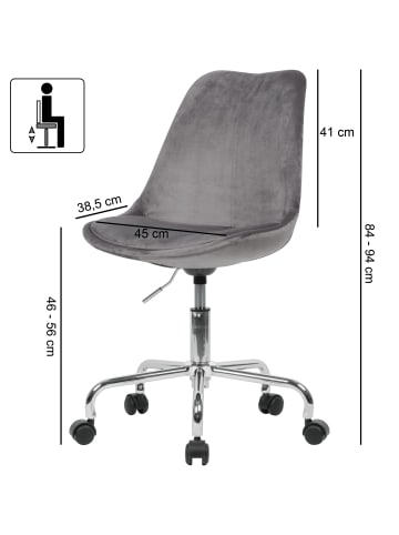 FineBuy Bürostuhl "SV53623" in Grau / Dunkelgrau