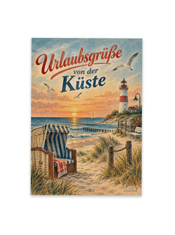 Mr. & Mrs. Panda Grußkarte Urlaubspostkarte nostalgisch Design m... in Weiß