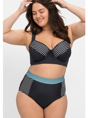 sheego Bikini-Oberteil in marine-gestreift