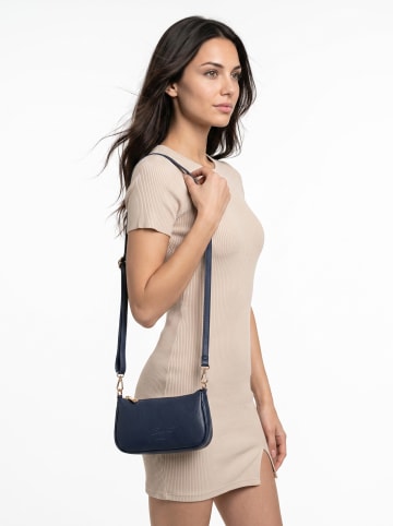 Samantha Look Umhängetasche echt Leder in blau