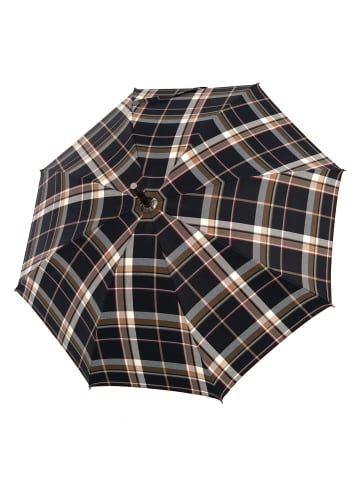 doppler Manufaktur Zürs Kastanie Stockschirm 91 cm ckeck black-brown
