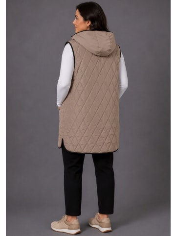 Polarino Longweste in schwarz-taupe