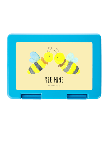 Mr. & Mrs. Panda Lunchbox Biene Liebe mit Spruch in Gelb Pastell