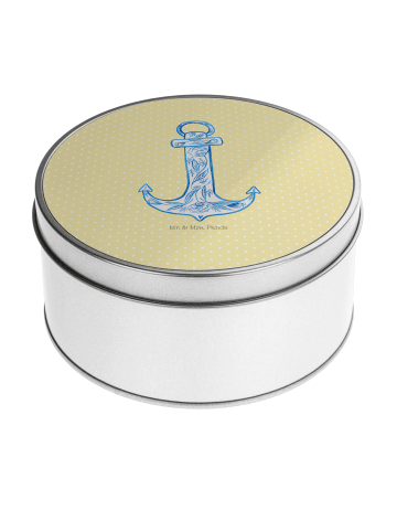 Mr. & Mrs. Panda Dose Anker Blau ohne Spruch in Gelb Pastell