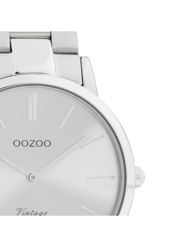 Oozoo Analog-Armbanduhr Oozoo Vintage Series silber mittel (ca. 38mm)