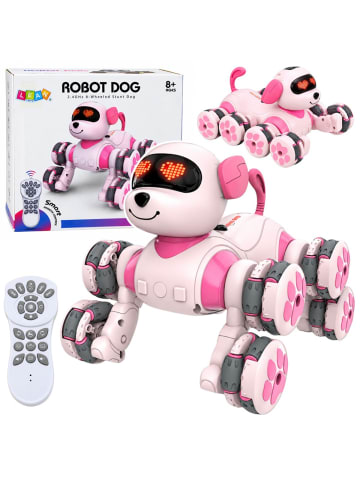 Wisam Ferngesteuerter Roboterhund RC 8 Räder Drift 360° Stunts Pink