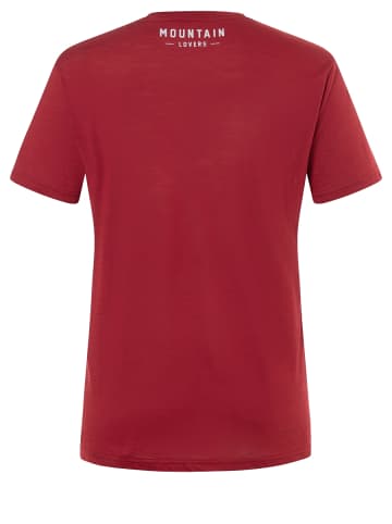 super.natural Merino T-Shirt in rot