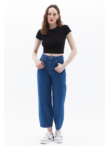 OXXO Röhrenhose MID BLUE DENIM