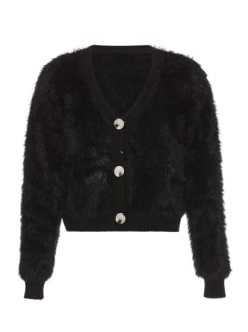Swirly Strickjacke in Schwarz