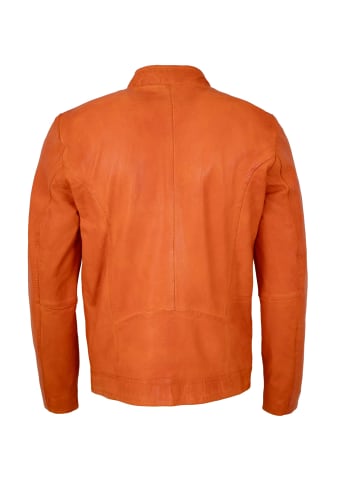 JILANI Lederjacke Lammnappa in Orange