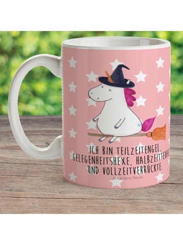 Mr. & Mrs. Panda Trinklernbecher Einhorn Hexe mit Spruch in Rot Pastell