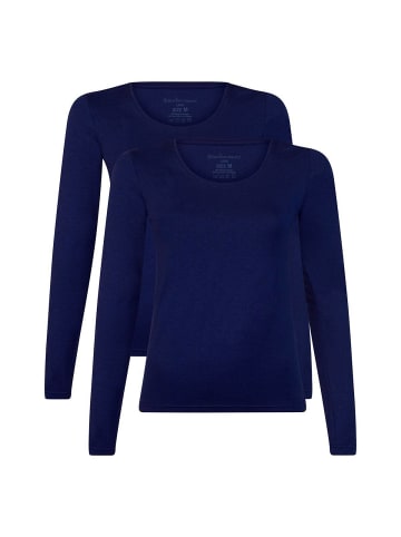 Bamboo Basics Longsleeve 2er Pack in Blau