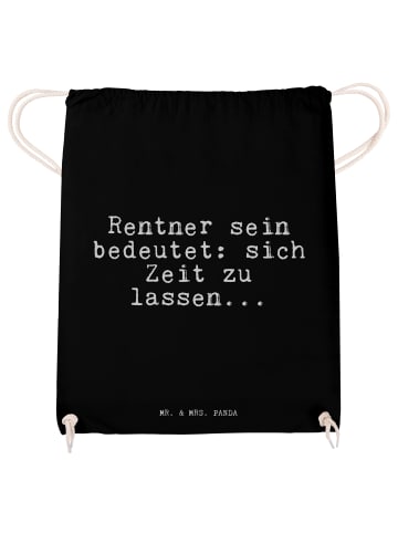 Mr. & Mrs. Panda Baumwolltasche Rentner sein bedeutet: sich... m... in Schwarz