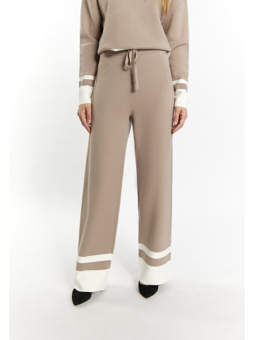 DreiMaster Damen Strickhose in Schlamm Wollweiss