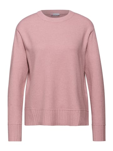 Street One Rundhals Pullover in Rosa