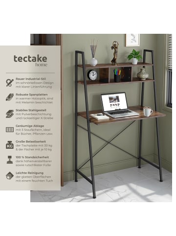 tectake Computertisch Exeter 85,5x46,5x140cm