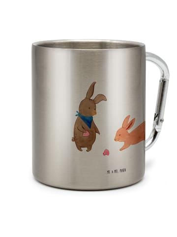 Mr. & Mrs. Panda Thermobecher Hasen Muschel ohne Spruch in Silber