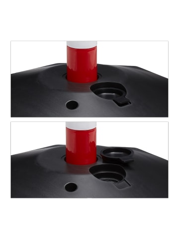 relaxdays 8 x Absperrpfosten in Rot / Weiß - (B)28 x (H)82 x (T)28 cm