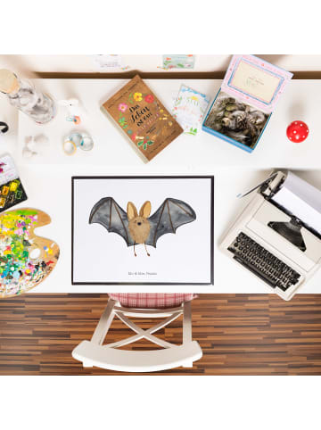 Mr. & Mrs. Panda Tischunterlage Fledermaus Flügel ohne Spruch in Weiß