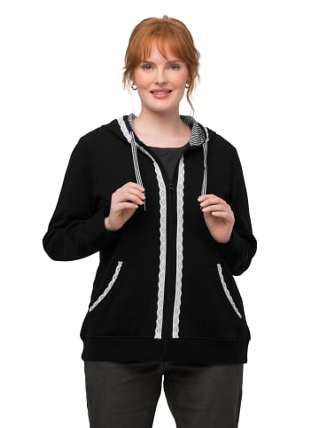 Ulla Popken Sweatjacke in schwarz