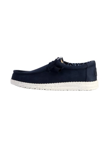 Hey Dude Wally Stretch Canvas Schnür-Mokassin Blau