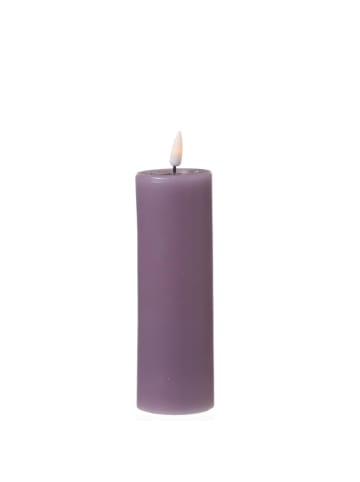 Deluxe Homeart LED Kerze Mia Echtwachs flackernd H: 15cm D: 5cm in lila