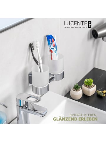 bremermann Bad-Serie LUCENTE TAPE - Doppel-Glasbecherhalter ca. 18,5 x 11 x 10 cm (B/H/T)