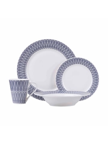 Maxwell & Williams 16er Set Dinner-Set Zenith in blau