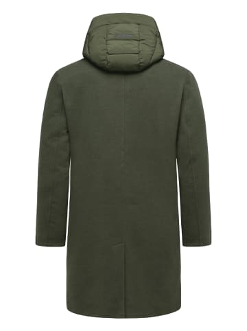 STONE HARBOUR Wollmantel Thiagoo XX in Dark Olive