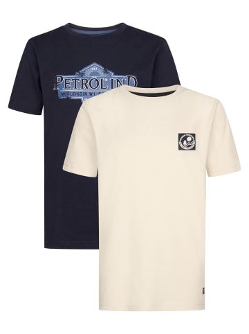 Petrol Industries 2er-Pack T-Shirts mit Logo Natchez in Mehrfarbig
