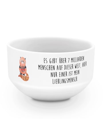 Mr. & Mrs. Panda Salatschälchen Roter Panda mit Spruch in Weiß