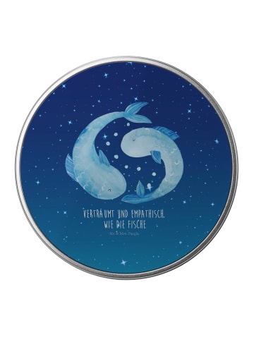 Mr. & Mrs. Panda Aufbewahrungsdose Sternzeichen Fische mit Spruch in Sternenhimmel Blau