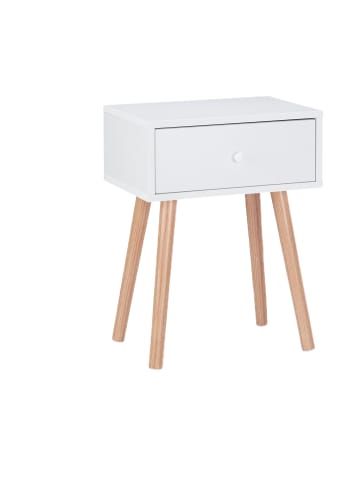 Nachttisch in Weiß - (B)42 x (H)55 x (T)30 cm