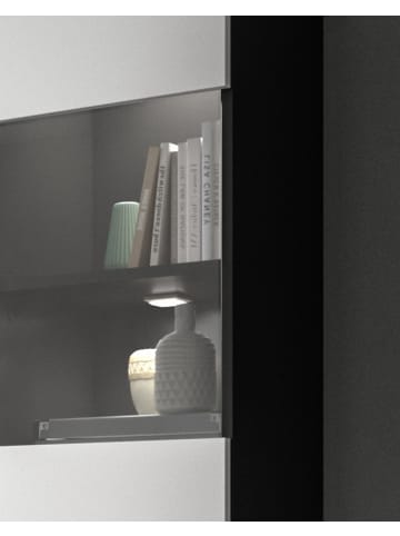 Inn.Furn Wohnwand weiß, grau, Wohnkombination 4-teilig hängend / stehend 272 cm