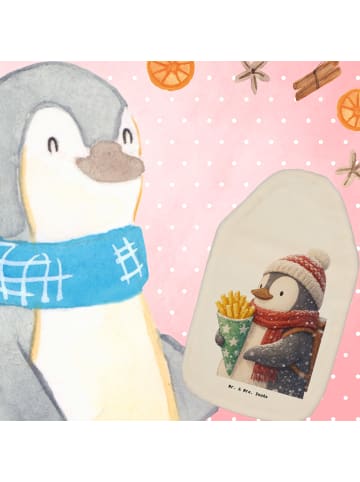 Mr. & Mrs. Panda Wärmflasche Pinguin Winter Pommes ohne Spruch in Weiß