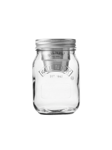 Kilner SNACK ON THE GO Glas mit Edelstahlbehälter, 500 ml