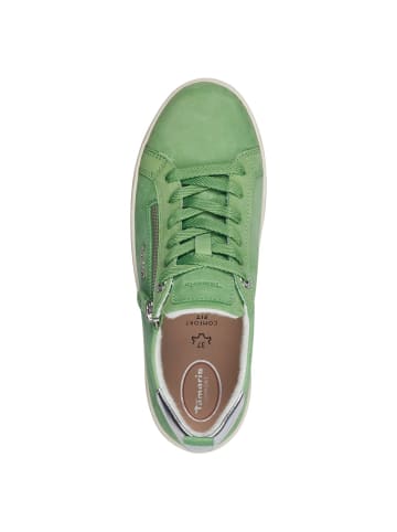 Tamaris WIDE FIT Sneaker in LT GREEN NUBUC